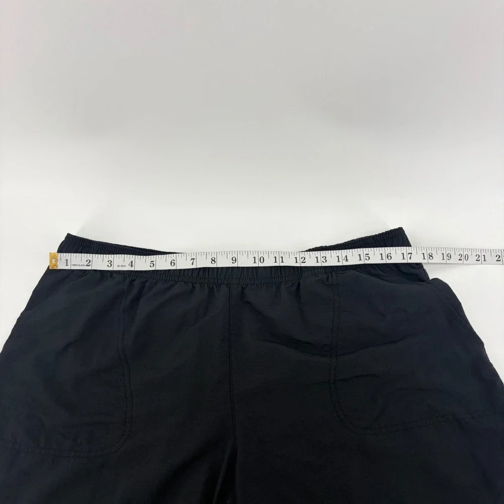 Columbia Womens XL Black Hiking Shorts Elastic Waist Nylon Pockets Activewear
